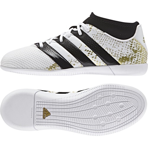 Adidas Ace 16.3 Primemesh IN Junior (White/Black/Gold) - The Football  Factory