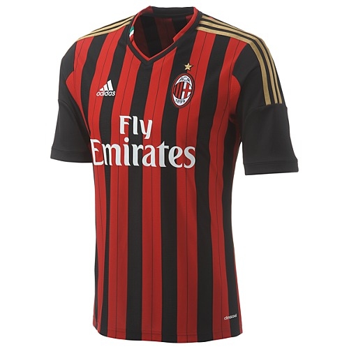 AC Milan 2013/2014 Men's Home Jersey (Official Licensed) - The Football ...