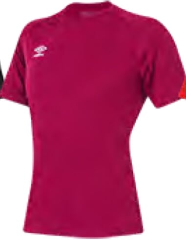 umbro claret and blue shirt