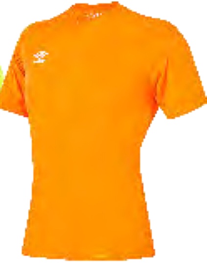 Umbro League Train V Neck Jersey (Flouro Orange) - The Football Factory