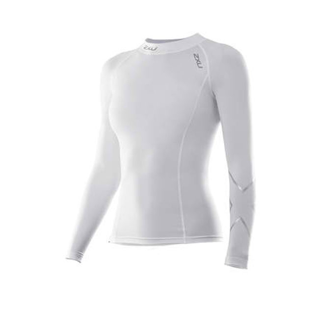 2XU Women's Longsleeve Compression Top (White) The Football Factory