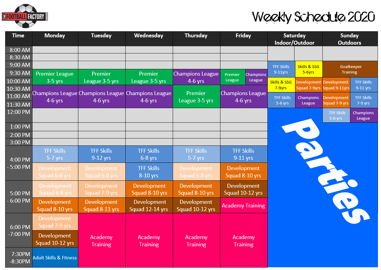 Timetable - The Football Factory