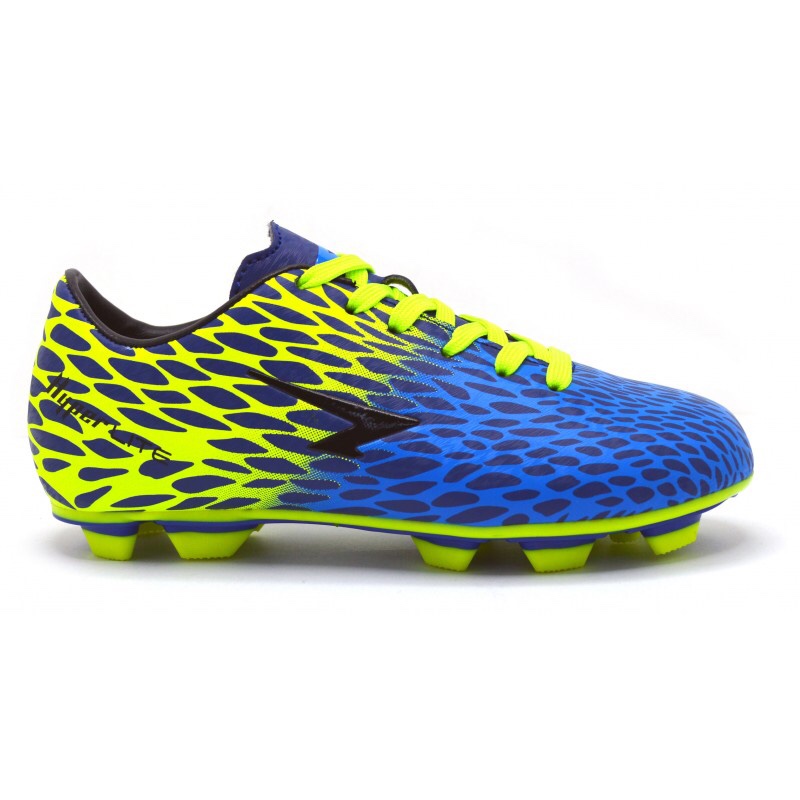 SFIDA Hurricane Junior Football Boots (Royal/Lime) - The Football Factory