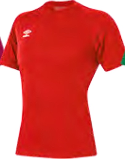 Umbro League Train V Neck Jersey (Red) - The Football Factory