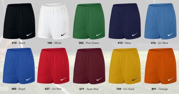 nike women's park ii shorts