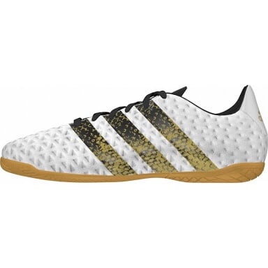 Adidas Ace 16.4 IN Junior (White/Black/Gold) - Football Factory