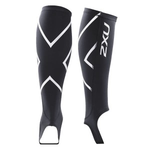 2XU Unisex Compression Calf Guard with Stirrup (Black)